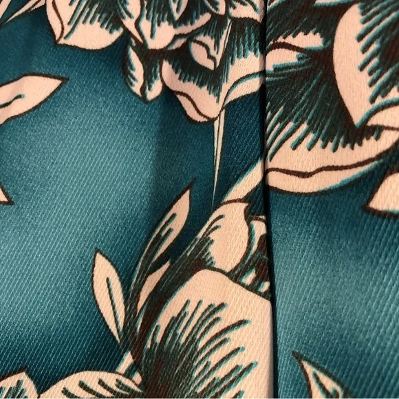 Floral Blue Women's Pants - Picture 6 of 16